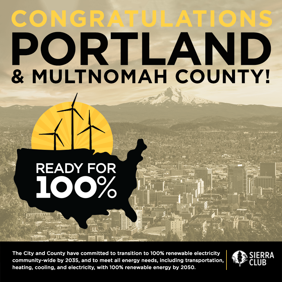 ShanELevy's tweet photo. #BREAKING - Same day as #Trump withdraws from #Paris, Portland and Multnomah County Approve 100% Renewable Energy Commitment #ReadyFor100 https://t.co/cBAHVsbmGB