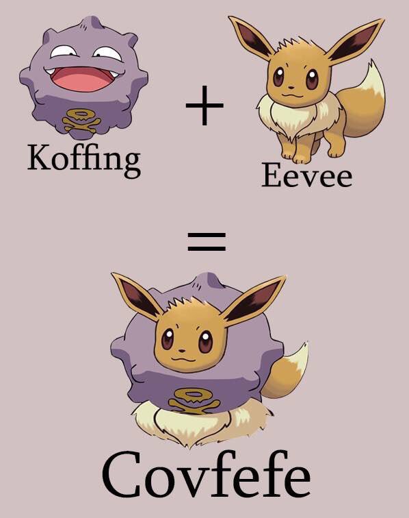 PokeTrends's tweet photo. Koffing + Eevee = Covfefe https://t.co/l313PdCVnk