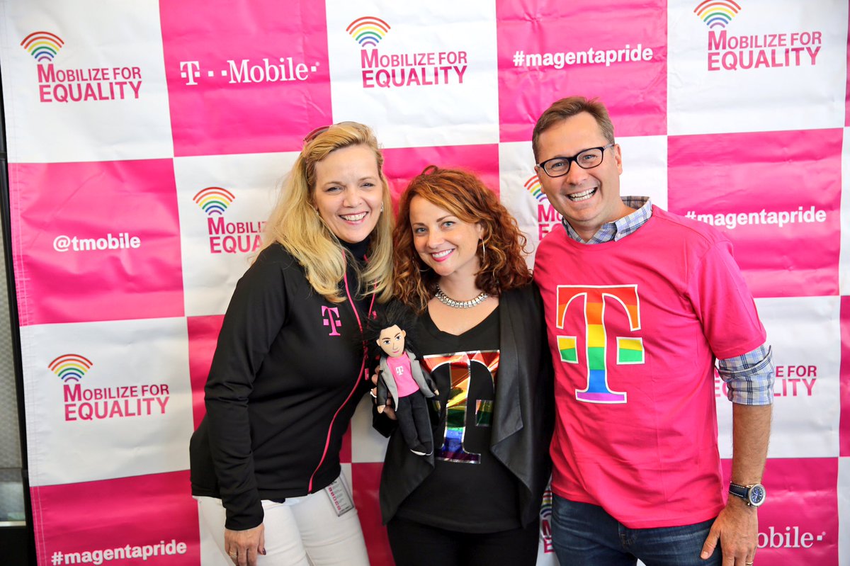 CallieField's tweet image. What a kickoff to #UnlimitedPride month with the @TMobile PAN! #Pride2017 #celebrate individuality #MobilizeForEquality