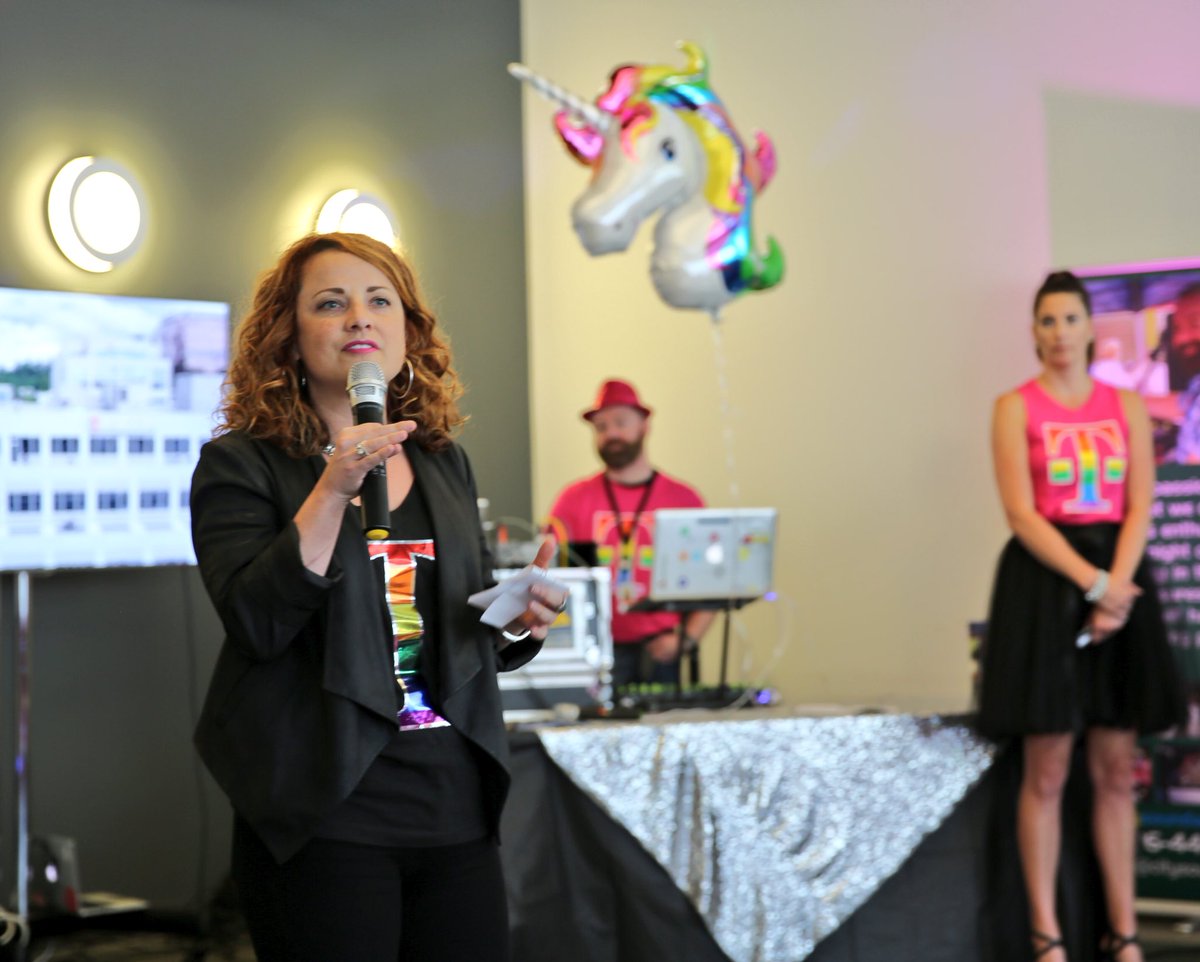 CallieField's tweet image. What a kickoff to #UnlimitedPride month with the @TMobile PAN! #Pride2017 #celebrate individuality #MobilizeForEquality