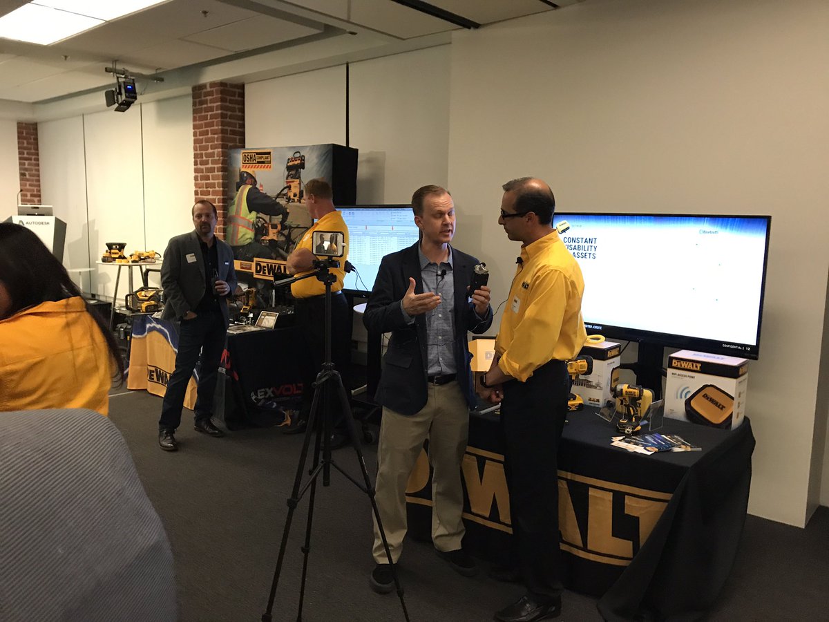 DisruptAEC's tweet image. The afterparty @DEWALTtough &amp;amp; @autodesk @ENRnews #enrfuturetech was awesome! @conappguru interviewing for @ConTechTrio