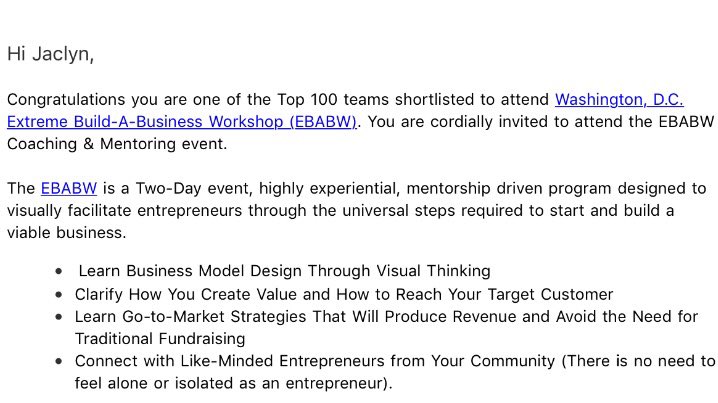 JAC_4ALLTrades's tweet photo. So proud of my @IAmACreatorCltv team for making it to the DC #ebay #StartUpCup weekend! We're working hard to create platforms for creators! https://t.co/MtCH8LvCzF