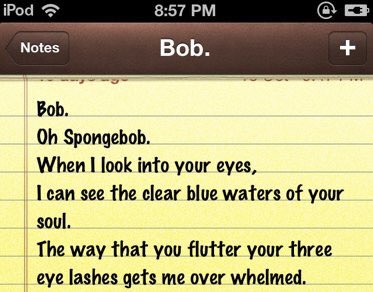 shutyourhell's tweet photo. why did i write a poem for spongebob when i was little https://t.co/OI7r3te4U1