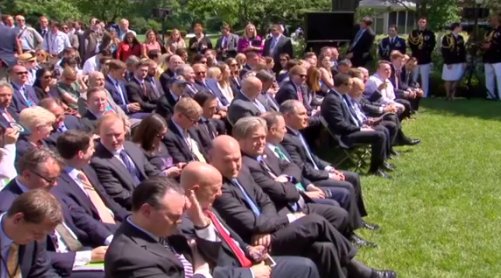 Show this pic of the all-white, all-male opportunists to your kids and grandkids whose future they have betrayed today! 

#ParisAgreement