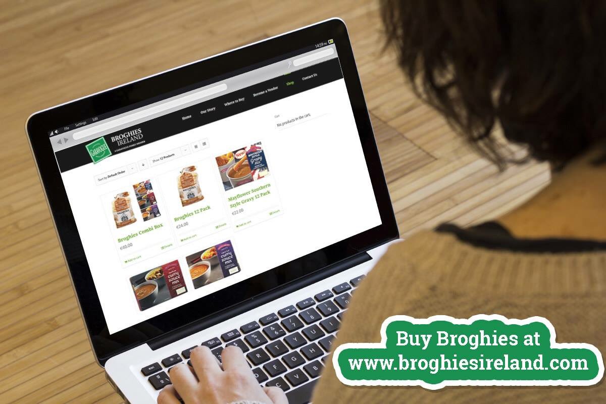 We are delighted to announce you can now buy Broghies online at broghiesireland.com also with our Mayflower Curries and Gravy.