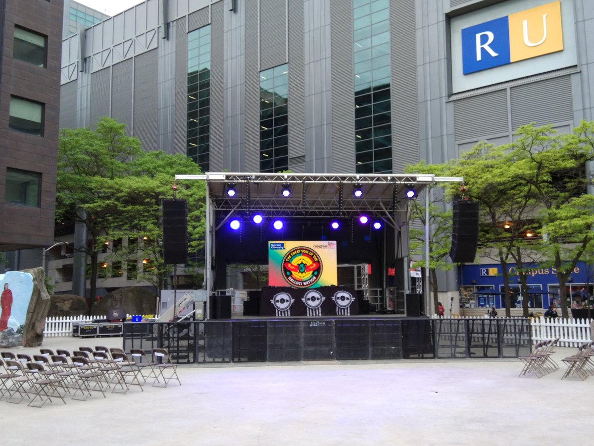 wdasilva's tweet photo. I can now tell you about the secret concert for A Tribe Called Red tonight. #congressh #Ryerson https://t.co/tdWaixd4gw