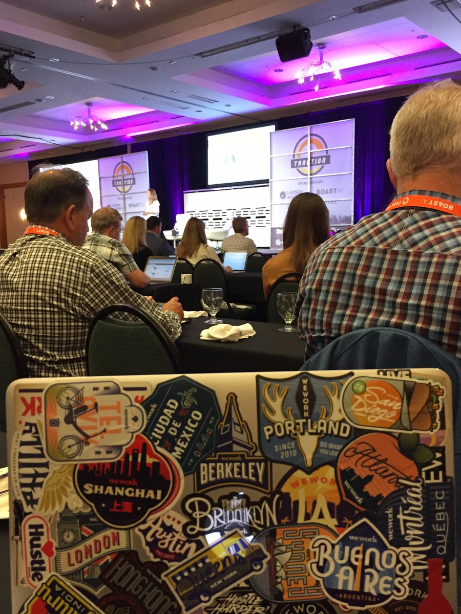 Alon4000's tweet photo. What's your most important KPI? #WeWork fun team learning from Elena Verna, SVP of Growth @Malwarebytes #TractionConf https://t.co/K1wpc5E5wd