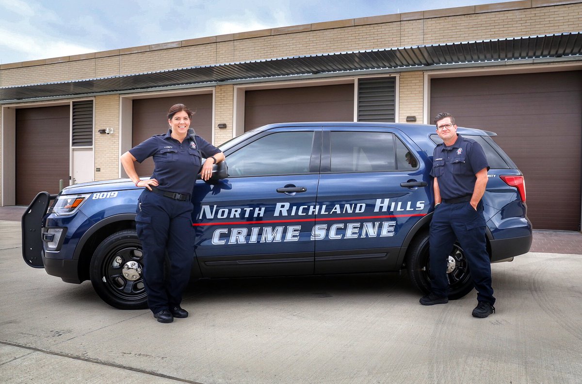 NRHPD's tweet image. Take a peek inside our incredible #CrimeScene Unit - we've got two of the best examiners in the metroplex (not that we're partial...) #CSSU
