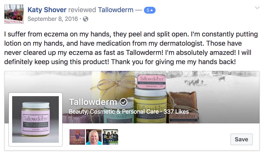 Tallowderm's tweet photo. Another #Tallowderm success story:

Our organic, tallow-based skin balms helped give Katy her hands back.

#EczemaRelief #OrganicSkinCare https://t.co/hIel8f2U5W