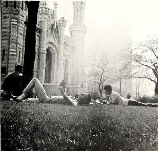 LUCadmission's tweet photo. #tbt to some Ramblers relaxing by the Water Tower in 1966! https://t.co/8P5pM4xdM1