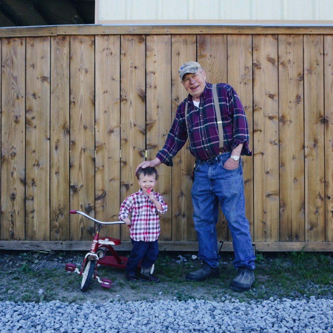 RedeemedCowgirl's tweet photo. This sweet boy and his great grandpa! #vintage #radioflyer #flanneloverload #sweetboy #Leighton https://t.co/JO1ipKo84I