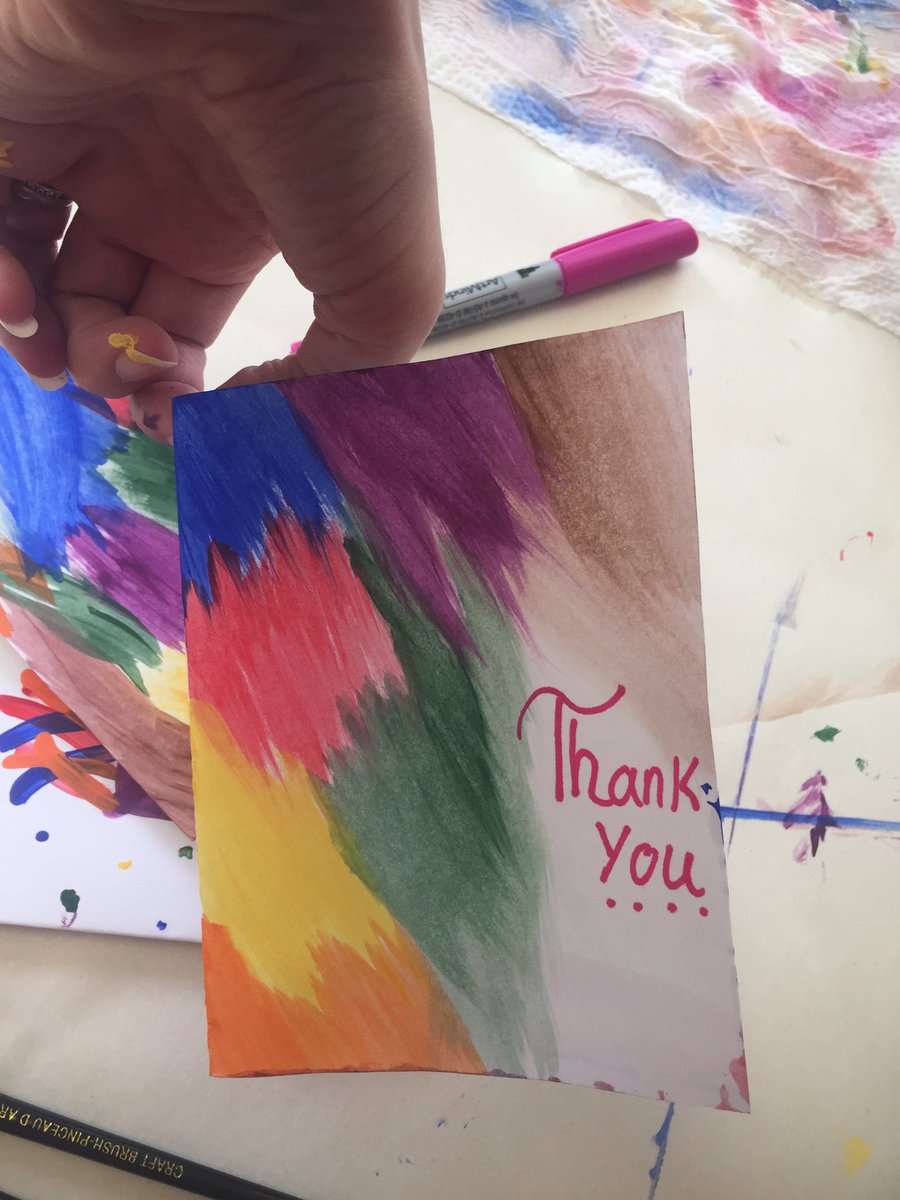 mrsevershed's tweet photo. Some fantastic paintyat our first elective session. Making greeting cards @MasseyStreet_PS @ARTS_PDSB #arcylics #ArtTherapy #AllGradeLevels https://t.co/cSxlbpqND0