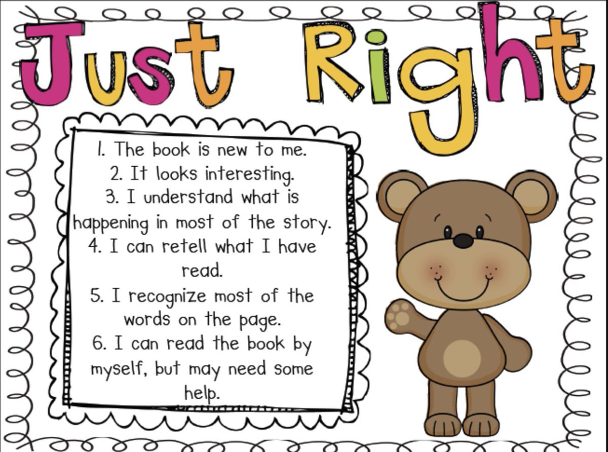 ReadingRoutines's tweet photo. How to tell if a book is "just right" for your child to read. #READ #ReadThinkLearn #LoveBooksWithYourChildren #BookLove #TheReadingHouse https://t.co/IzP0vjJpTh
