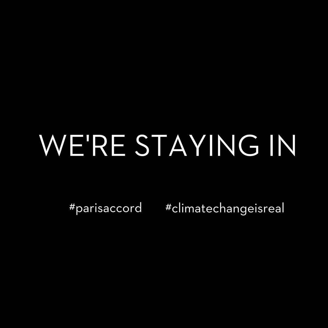 We aren't giving up on doing what's right for people &amp; the planet. We hope you won't either. #ParisAccord #ClimateChangeIsReal
