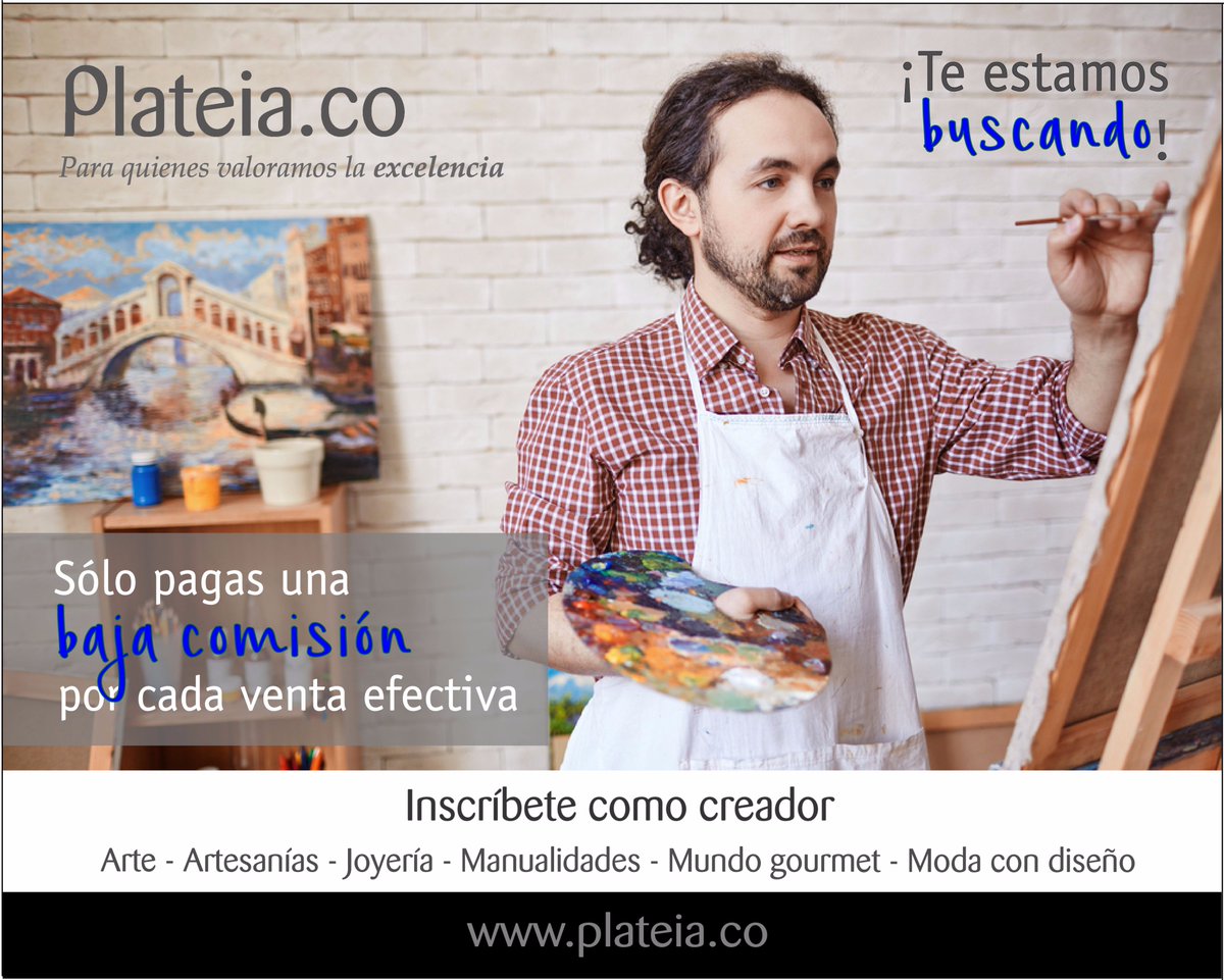 PlateiaCo's tweet photo. 1. Ingresa a https://t.co/12hdhi3gnV 2. Regístrate como usuario 3. Vincúlate como vendedor. Mayor información en contacto@plateia.co https://t.co/93ODF6IjKC