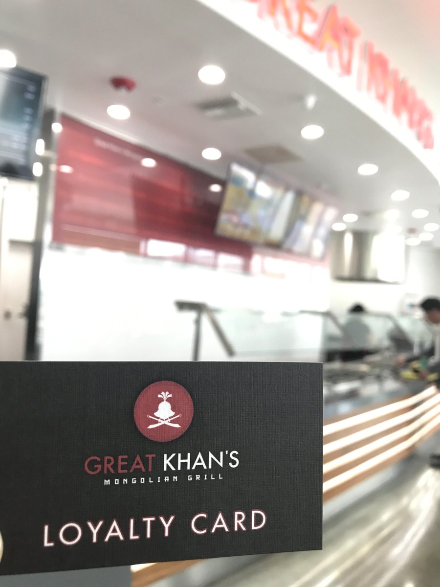 Grab a Great Khan's Loyalty Card to get a free bowl! Fun tip: did you know you can also choose rice instead of noodles? 🤤