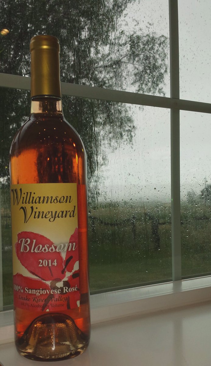 willorch's tweet photo. Dreaming of warmer weather. #williamsonvineyards #idahowines #rosewine #blossomrose #rainyday #tastingroom #sangiovese #sunnyslope #wine https://t.co/6CtY7UfOuO