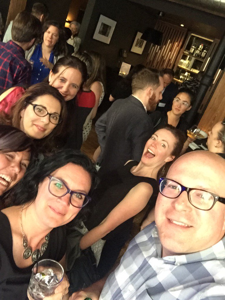 EricaEhm's tweet photo. The YMC team nominated for 2 Digital Publishing Awards tonight. Wish us luck!! #dpa17 https://t.co/lsjHUfehEX