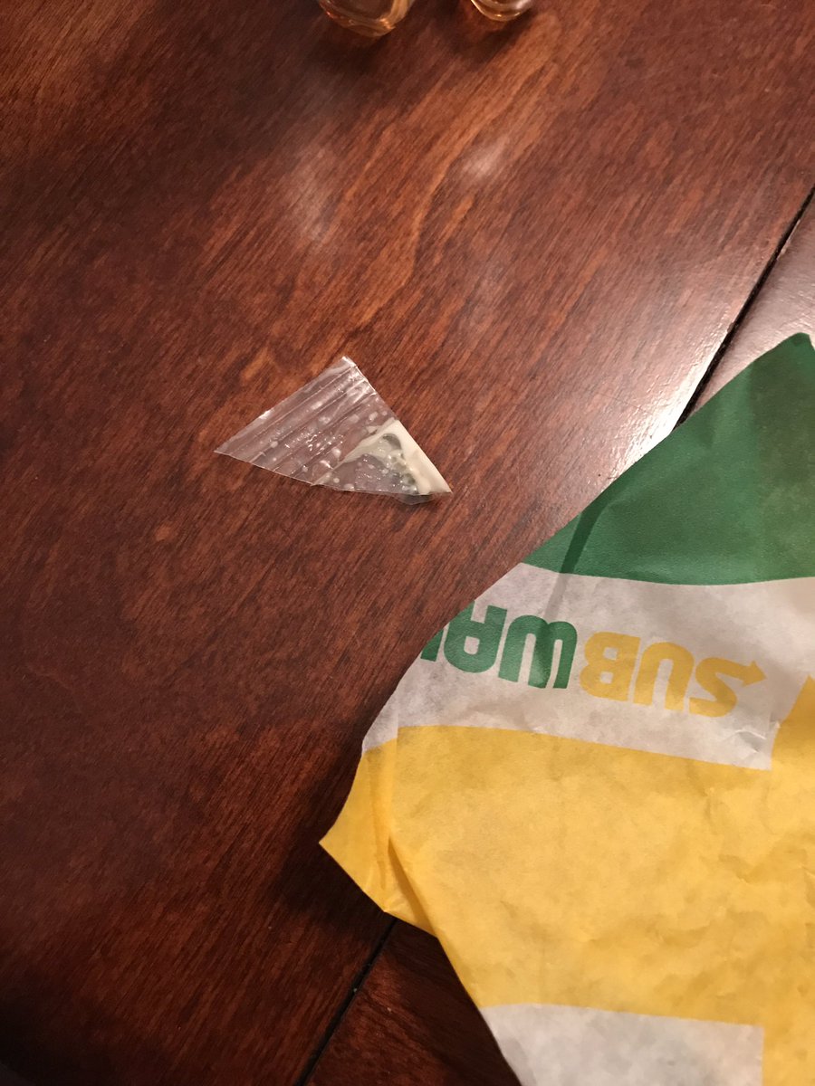 kyrahpedersen's tweet photo. Love biting into my tuna sub and finding a piece of plastic. Don't recall asking for that topping 😡 @SUBWAYCanada https://t.co/WEm1ZixYXi