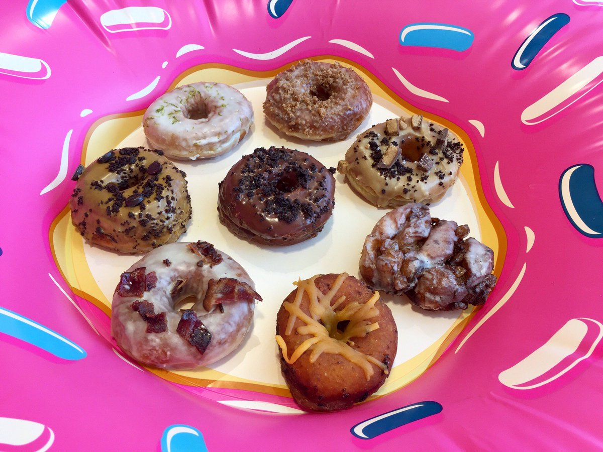 Come celebrate #NationalDonutDay tomorrow June 2nd at @trejosdonuts!! Come early for GIVEAWAYS from @bigmouthinc_ https://t.co/8r8FHZZErf