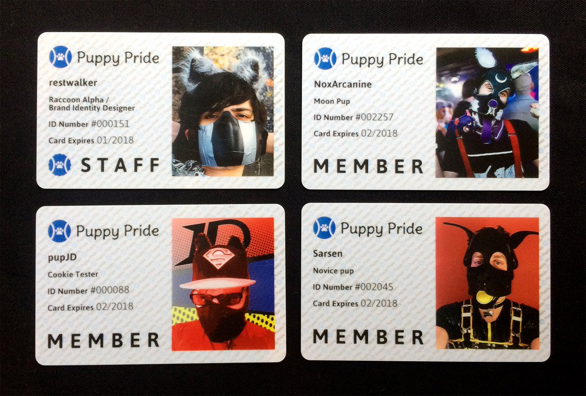 Get your #PuppyPride ID card to get discounts in shop and clubs, and carry your pup identity in your wallet! puppypride.store/id-card