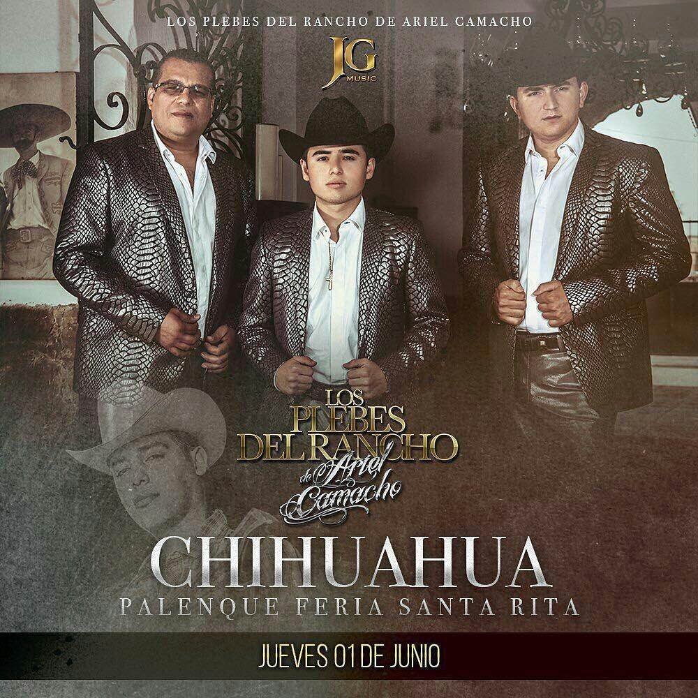 ChaparritasDeAC's tweet photo. Hoy jueves 01 de junio se presentaran @losplebesmusic en Chihuahua!
No falten!❤
#TeamChaparritas  🎀
#ArielCamachoParaSiempre https://t.co/oFHqSA69eH