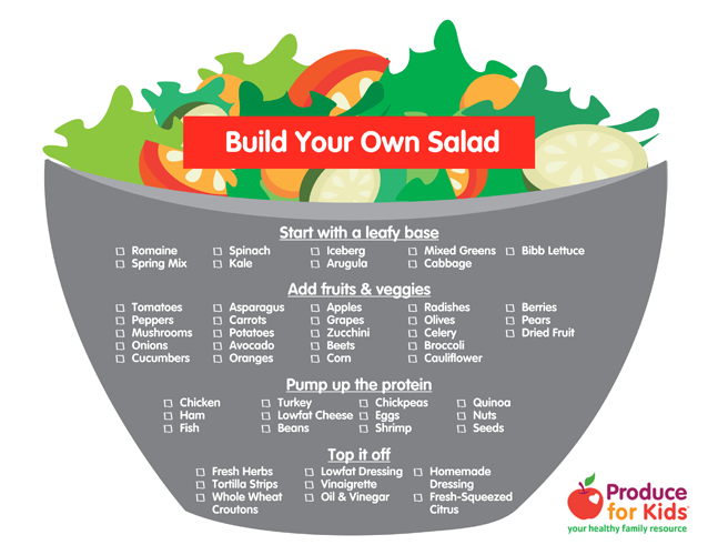 Healthyfamprj's tweet photo. Take advantage of warm weather by incorporating more salads into your rotation! Use our easy guide for inspiration: https://t.co/SQZ8FDv6P9 https://t.co/CnVOTfX6k1