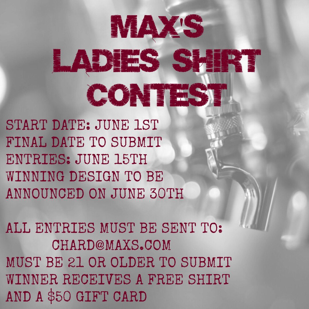 Have a beer and get some ideas going!!! Please include color of the the shirt and text for your logo..Good luck!!!