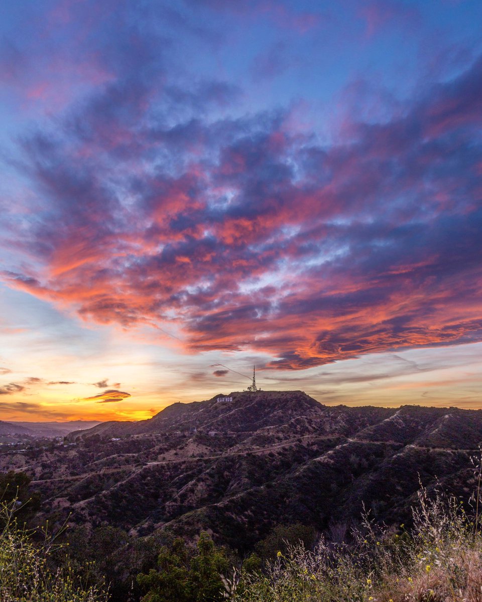 Sky Fire Hollywood Sign