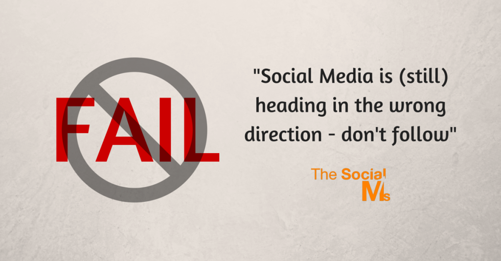 TheSocialMs's tweet photo. Social Media is (still) heading in the wrong direction – don't follow https://t.co/Y3YR5YcE2u https://t.co/syoEcY3bZc