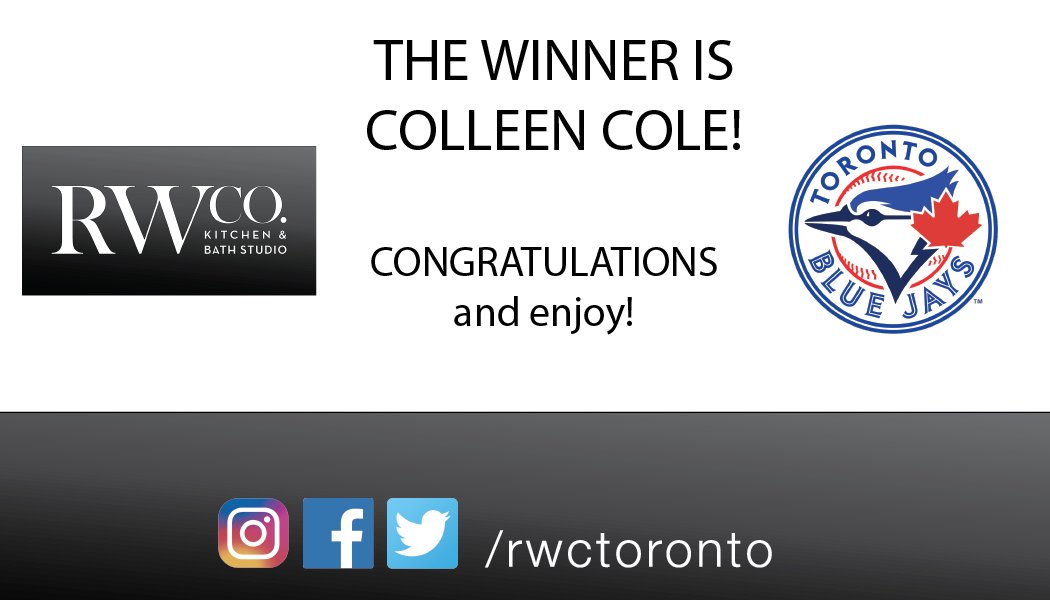 CDGToronto's tweet photo. and the winner is..... COLLEN COLE! Congratulations and ENJOY! #bluejays #rogerscentre #baseball #td #tdzone #yankees https://t.co/EfXyK97GR0