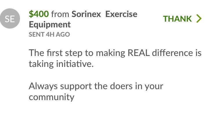 VernonGriffith4's tweet photo. BIG donation from my brothers at @Sorinex. Couldnt be more thankful to have better friends. Love yall! link in BIO 2 DONATE #DODGEforSTEM https://t.co/N2sVdhQz1R