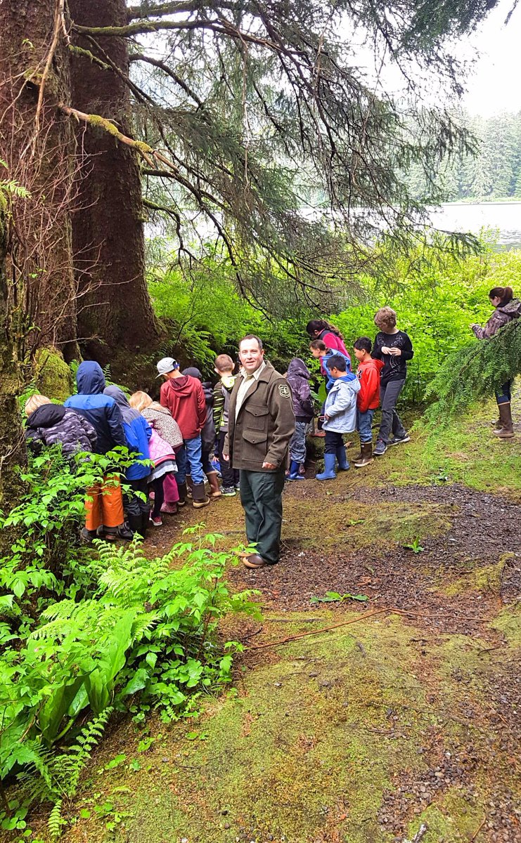 TongassNF's tweet photo. We had fun yesterday at #outdoors day with Houghtaling’ s 3rd grade students. #fish #wildlife #plants #nature #art #painting #WardLake https://t.co/GnFEvZdcda