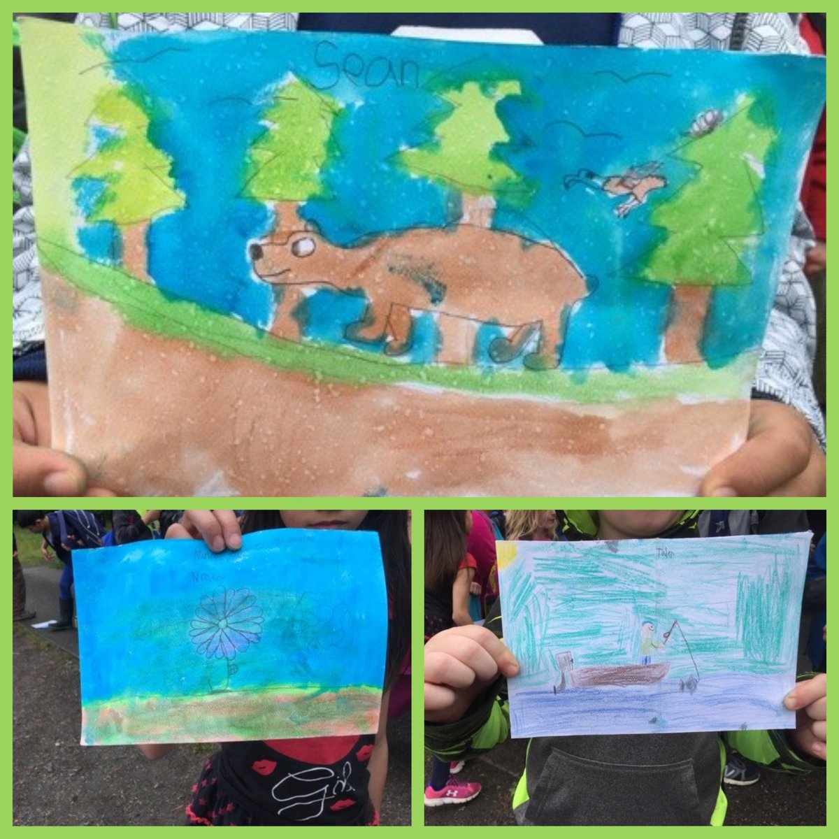 TongassNF's tweet photo. We had fun yesterday at #outdoors day with Houghtaling’ s 3rd grade students. #fish #wildlife #plants #nature #art #painting #WardLake https://t.co/GnFEvZdcda