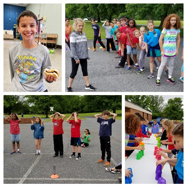 MrsSherman29's tweet photo. Field Day Fun- better late than never! @AsaPackerBASD picnic is a hit rain or shine!  These kids work hard and play hard! #foodfun https://t.co/4FOUf8q4Io
