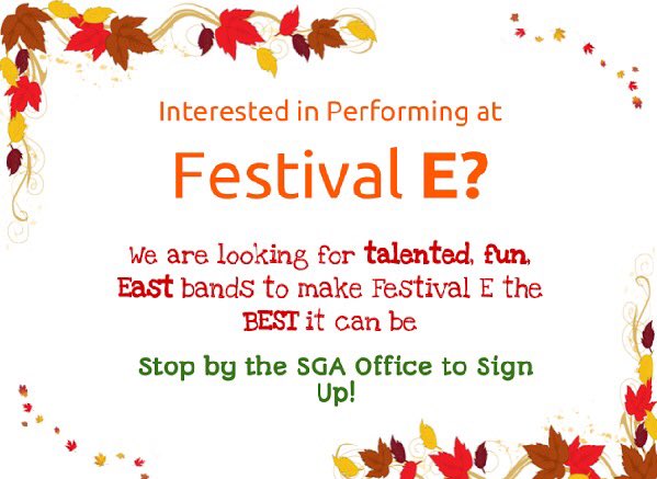 Are u in a band??! Come perform at Festival E‼️