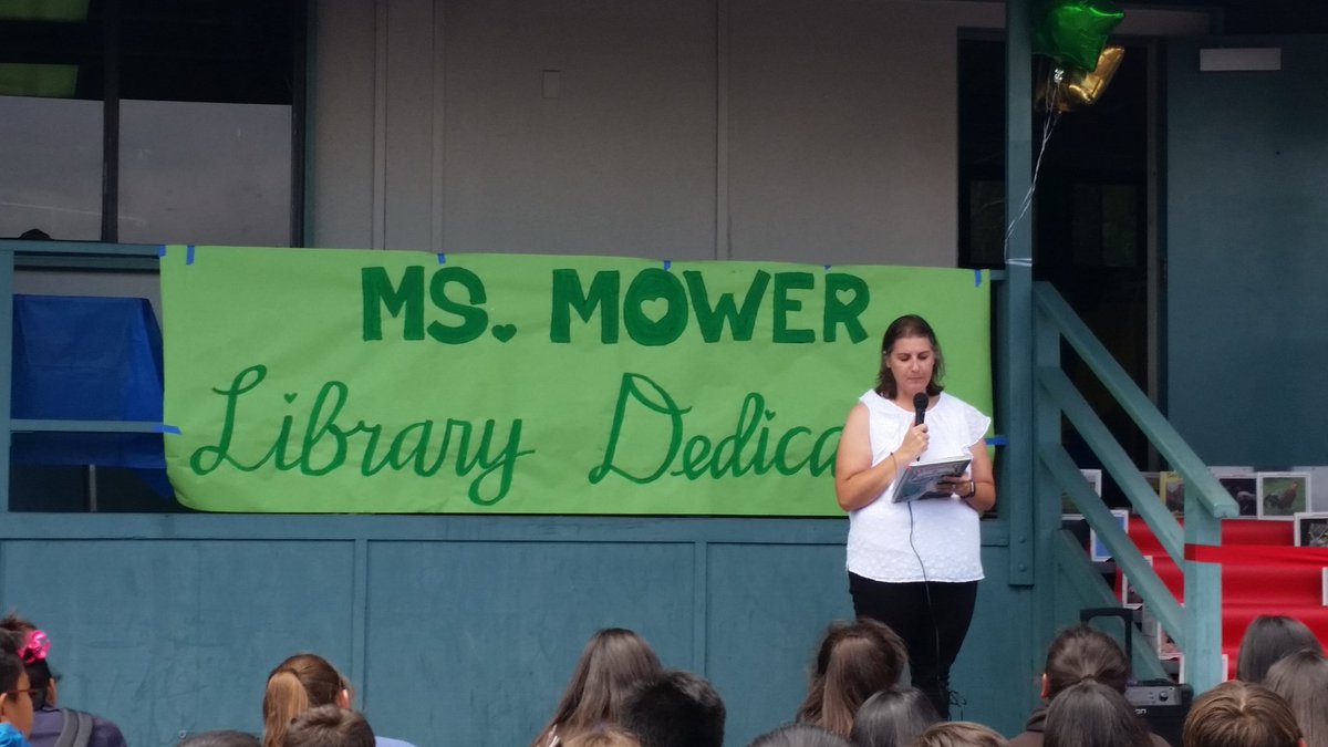 Harbison_Hawks's tweet photo. Thank to our special guests , teachers and students for attending our dedication ceremony for Ms. Mower. #NSDnow https://t.co/RxzDkgJPxe