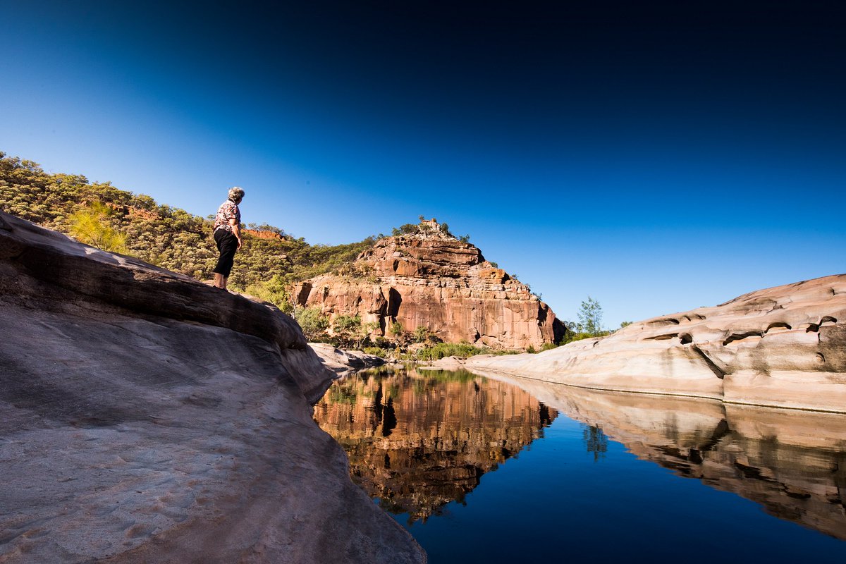 overlandersway's tweet photo. Going for a walk at Porcupine Gorge is sooo worth this view 😍 #hughenden #overlandersway https://t.co/91Y7Xsl4c0