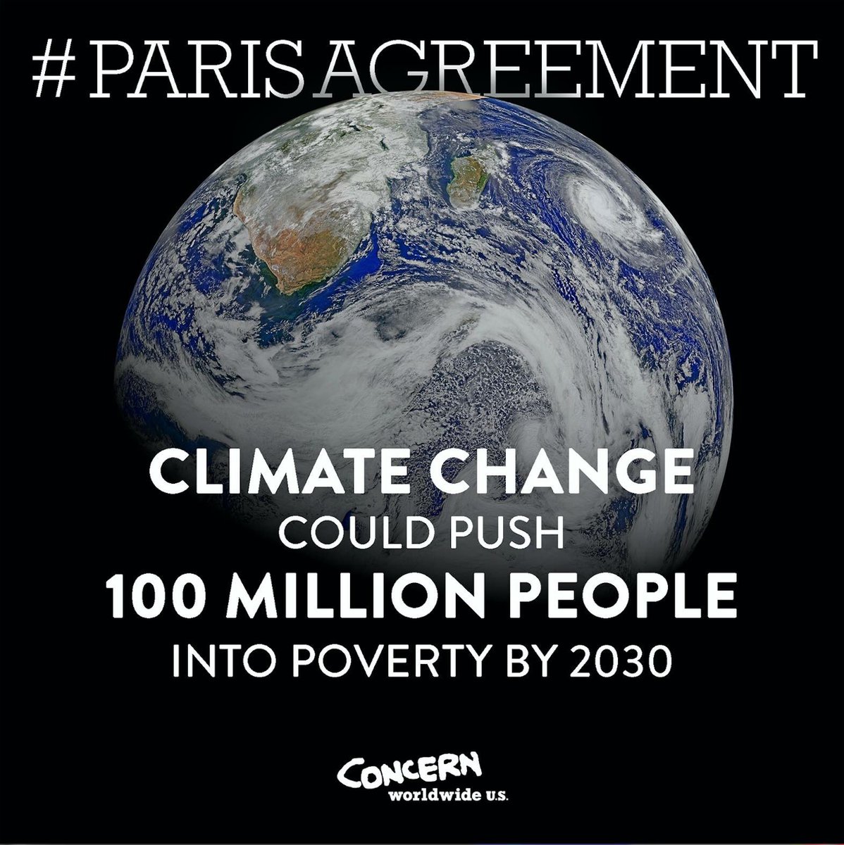 Concern's tweet photo. This decision on the #ParisAgreement will have a devastating impact on millions — especially the world's poorest. #ClimateChange https://t.co/WWRUfTZgw7