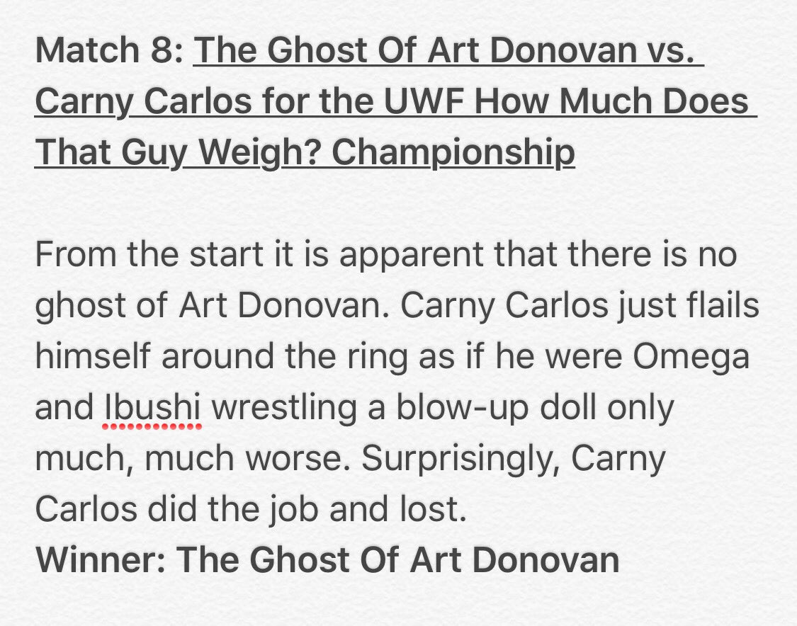 #GreatBogotaBash Gimmick Match