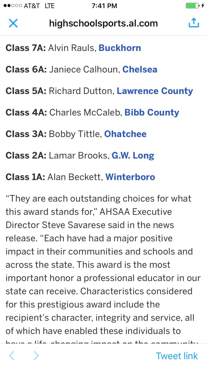 Congratulations to my friend <a href="/RduttonRich/">Rich</a> <a href="/LCHSreddevils/">Lawrence County HS</a> for winning the making a difference award!