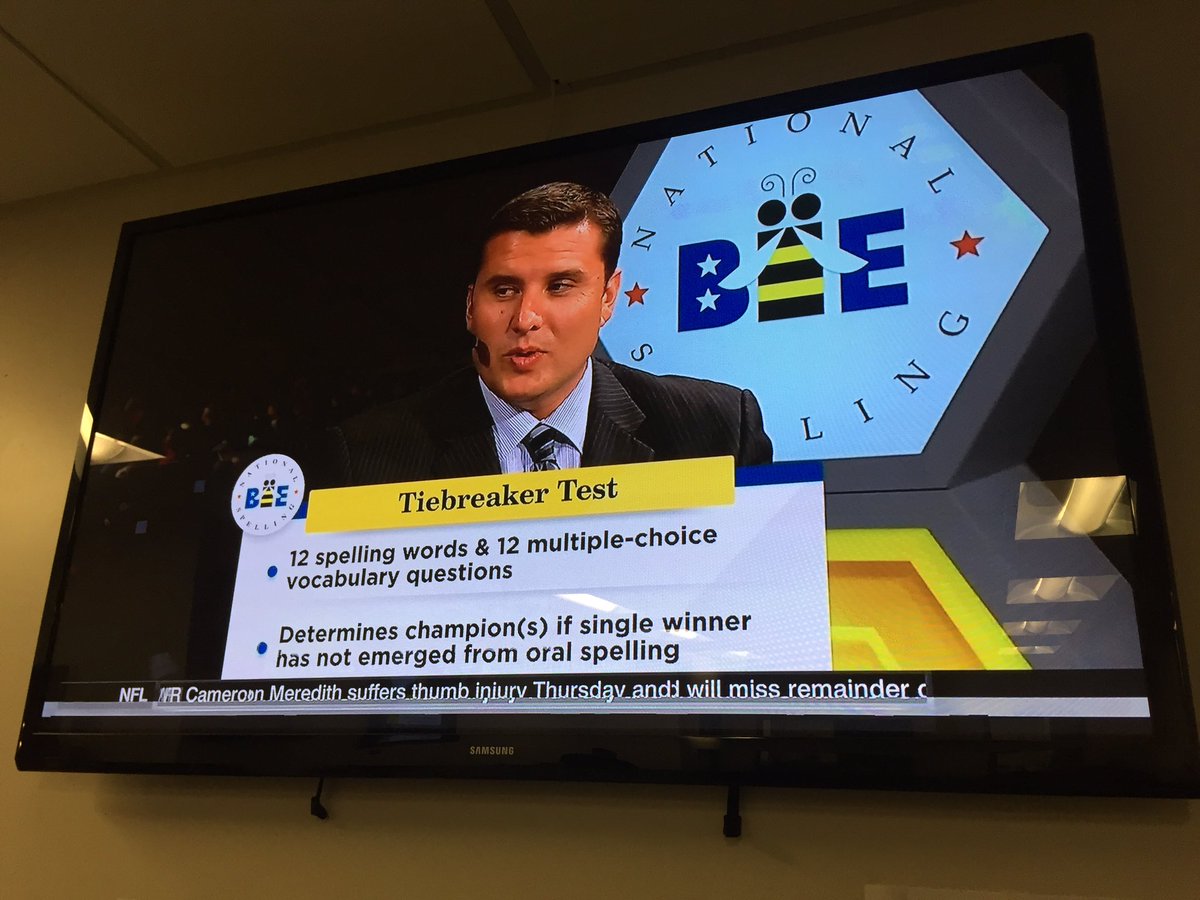 MADE_in_LODI's tweet photo. Moments away from #TheFinals and @P356Loeffler is dominating the screens at Oracle #spellingbee #noding https://t.co/9zooaJQKs8