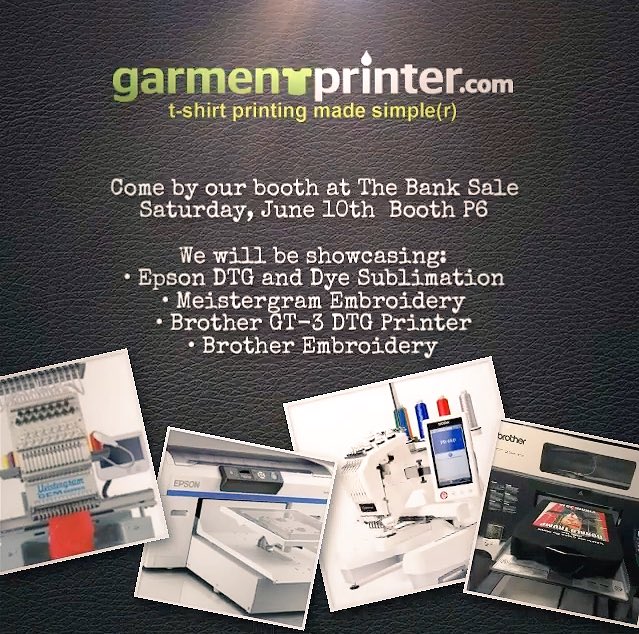 If you're attending <a href="/TheBankSale/">The Bank Sale</a> show in #LosAngeles, come by our booth and say hello! #Dtg #embroidery