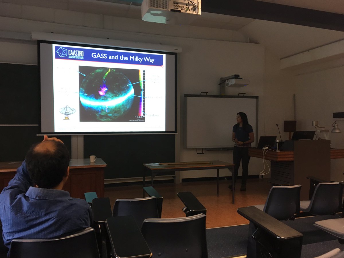 Sifa seminar from <a href="/cosmicpudding/">Vanessa Moss</a> today talking about the galactic ecosystem and detecting HI gas across the universe.
