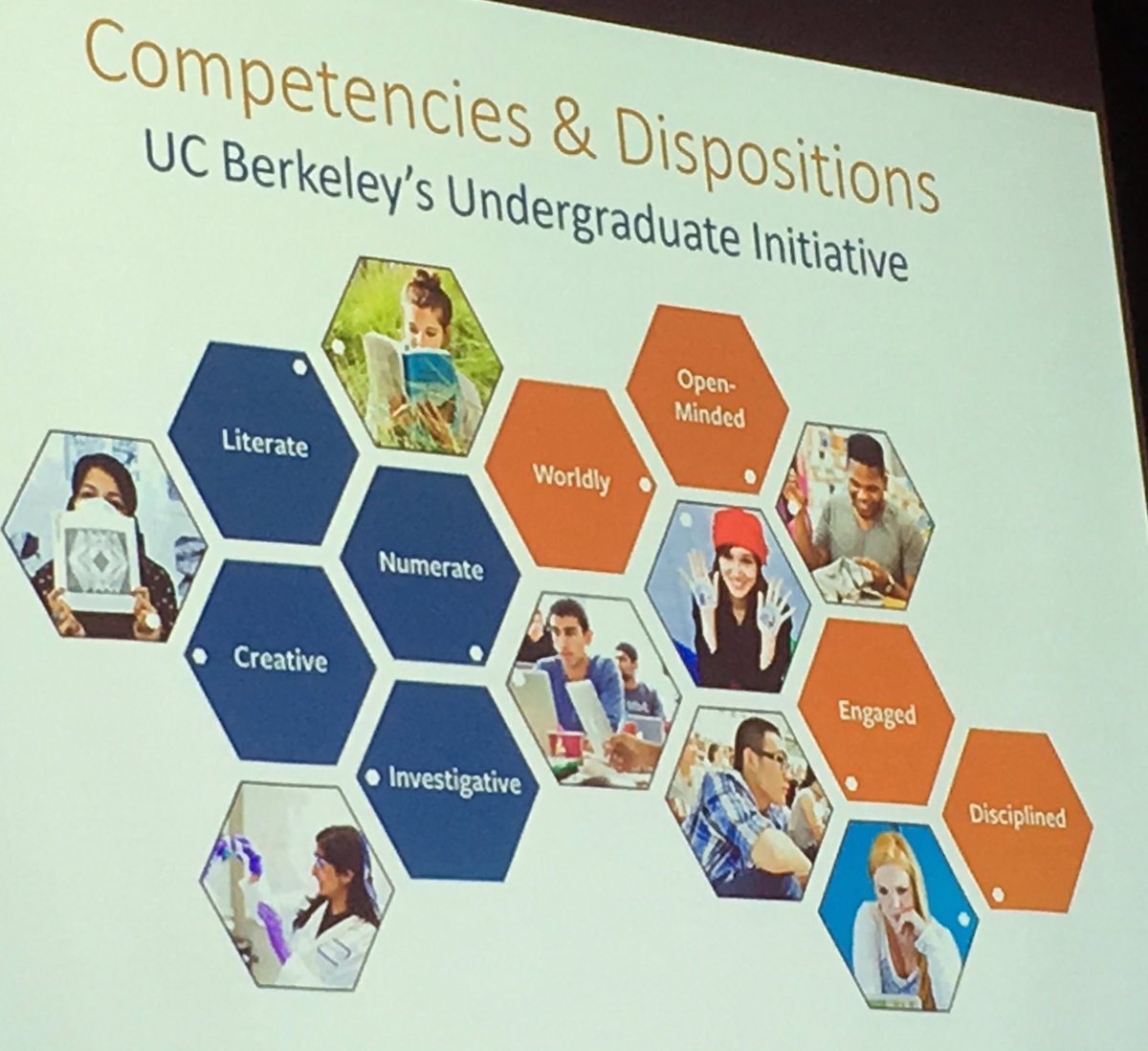 Catherine Koshland, VC for ug education highlights <a href="/UCBerkeley/">UC Berkeley</a> undergraduate skills. Love "worldly". #THEinnovation #weareinternational