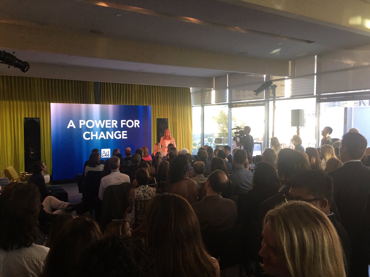 lauriekeith's tweet photo. The party has started!! @AdCouncil CEO @lisaesherman talking about our collective super powers for good. #APowerForChange https://t.co/Eg20N4OVsa