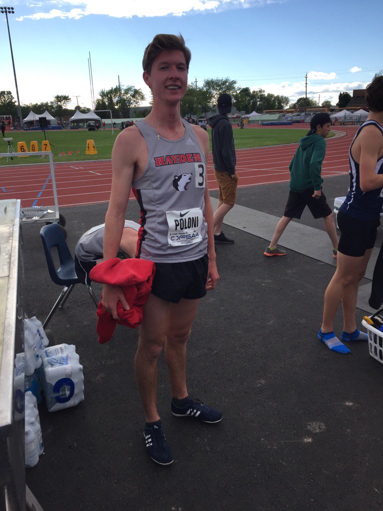MrsSLHammond's tweet photo. @HaydenHuskies   That moment of relief when you qualify in senior boys 1500m. #ofsaatrackandfield https://t.co/08eVWWP8IF