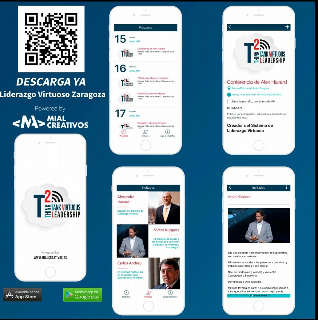 LeaderVirtuous's tweet photo. Recién salida del horno la App del Congreso de Liderazgo Virtuoso #TTVL @Carlos_Andreu @vkuppers @ColMontearagon @colegiosansu @FomentoEdu https://t.co/gyKLz32FMI