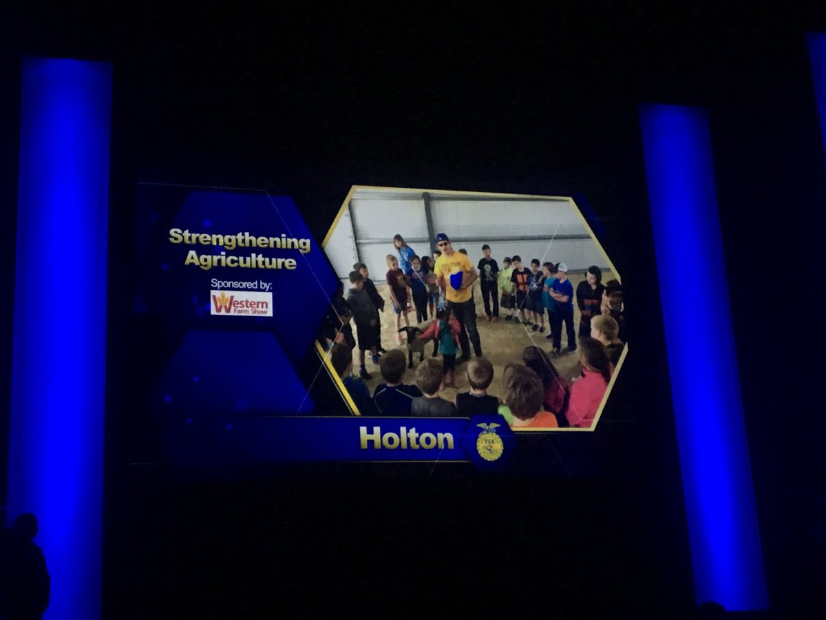 holtonFFA's tweet photo. Ranked gold division for “Strengthening Ag” portion, National Chapter Award. Triple Crown announced tomorrow. #congrats #transformKSFFA https://t.co/UOWaehXbUx