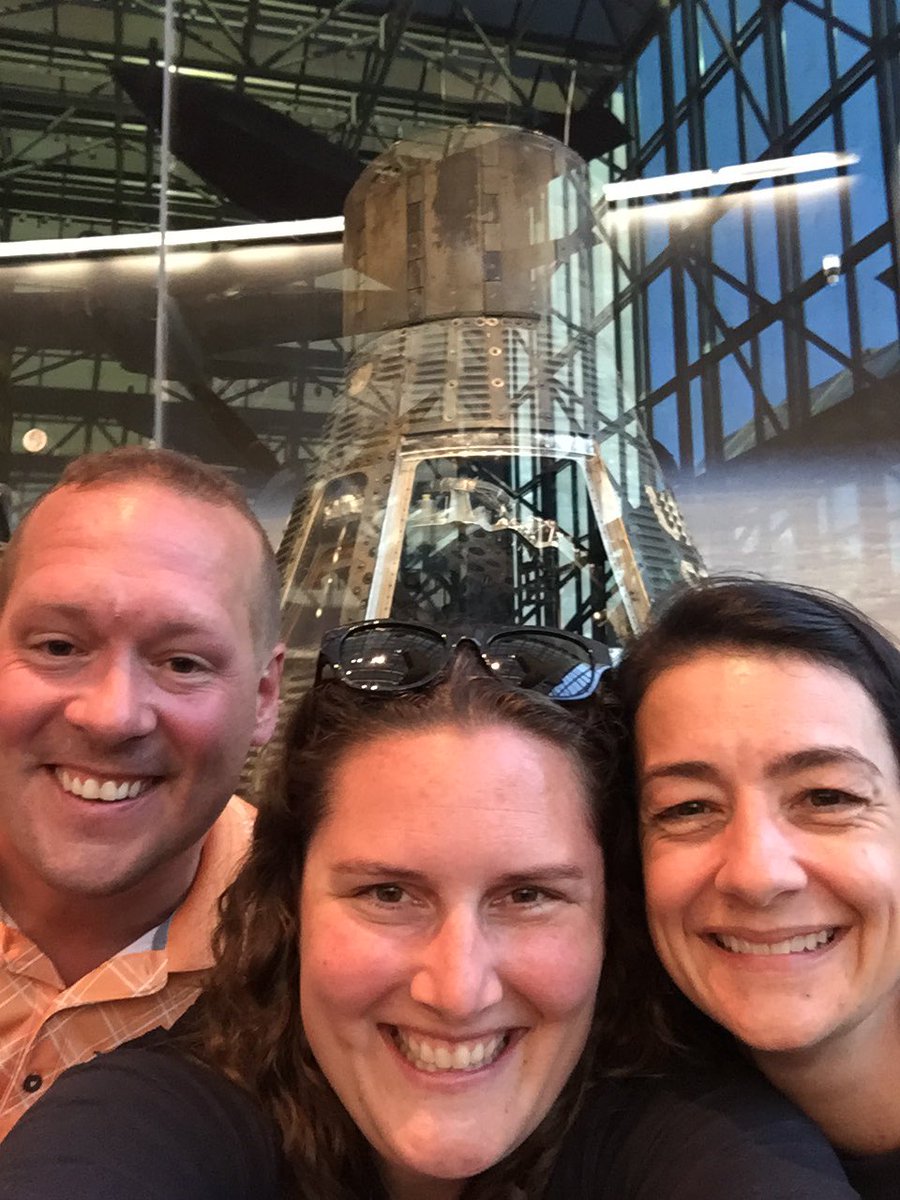 HINeSMnSTEM's tweet photo. Visiting @airandspace Friendship 7 capsule w/friends and model curiosity rover. We did #FlatSally proud! #CFinDC #CFEVS https://t.co/xoi76hSOIR
